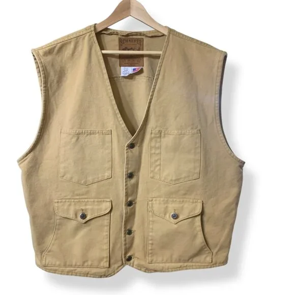 Vintage Schaefer Outfitters Brushcloth Vest Sz 3XL Western Cowboy Workwear Y2K - Picture 7 of 10